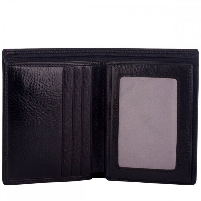 Шкіряний чоловічий гаманець Smith and Canova 28594 Rubruck (Black) купити недорого в Ти Купи