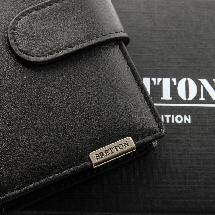 Чоловік шкіряний гаманець BRETTON M4203 black купити недорого в Ти Купи