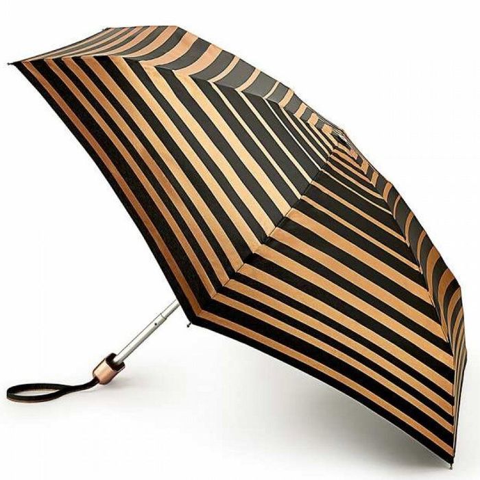 Механічна жіноча парасолька Fulton Tiny-2 L501 Bands of Gold (Золоті стрічки) купити недорого в Ти Купи