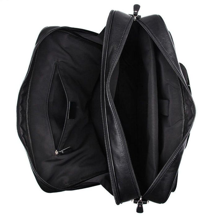 Мужская кожаная черная сумка John McDee jd7320a купити недорого в Ти Купи