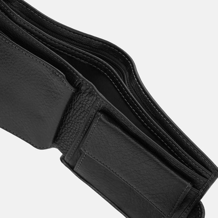 Чоловічий шкіряний портмоне Ricco Grande K12020-4bl-black купити недорого в Ти Купи