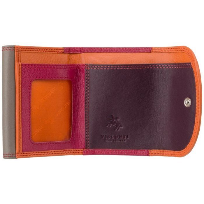 Шкіряний жіночий гаманець Visconti RB126 Zanzibar (Orange Multi) купити недорого в Ти Купи