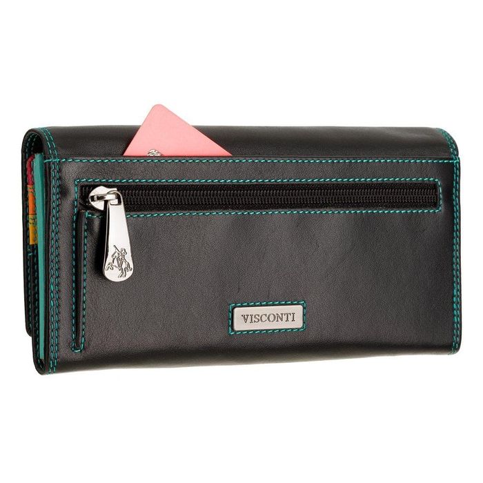 Женский кожаный кошелек Visconti R11 Paloma c RFID (Black/ Rhumba) купить недорого в Ты Купи