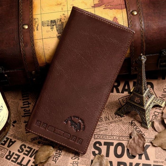Чоловічий шкіряний гаманець Vintage 1412 Коричневий купити недорого в Ти Купи