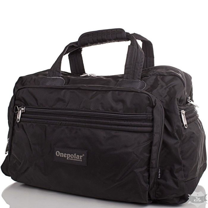 Черная крепкая спортивно-дорожная мужская сумка ONEPOLAR купить недорого в Ты Купи