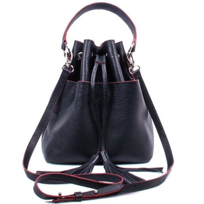 Женская кожаная темно-синяя сумка-мешок Valenta ВЕ6173812р3 купить недорого в Ты Купи