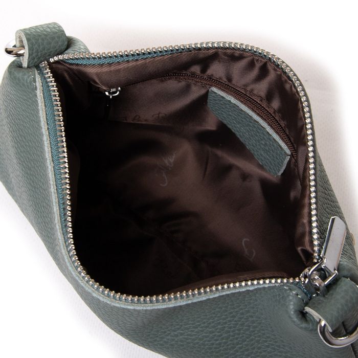 Женская кожаная сумка с косметичкой ALEX RAI 1558 green купить недорого в Ты Купи