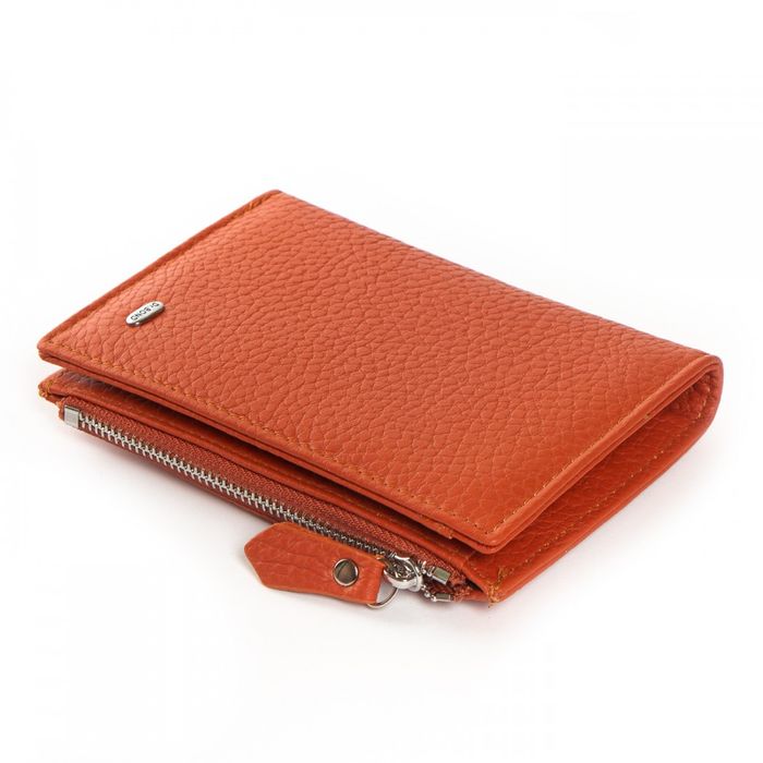 Шкіряний жіночий гаманець Classik DR. BOND WN-23-8 orange купити недорого в Ти Купи