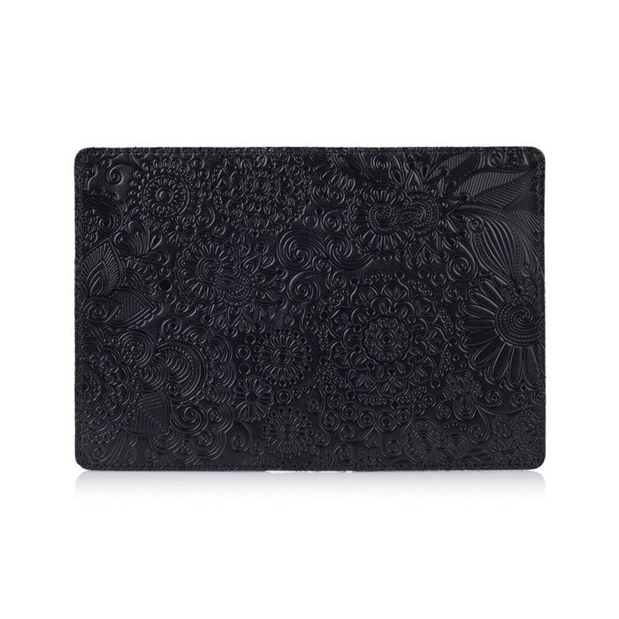 Обкладинка для паспорта зі шкіри HiArt PC-01 Crystal Panther Mehendi Art Чорний купити недорого в Ти Купи