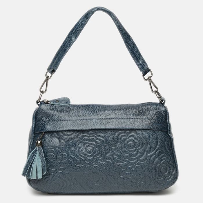 Женская кожаная сумка Keizer k1840-blue купить недорого в Ты Купи