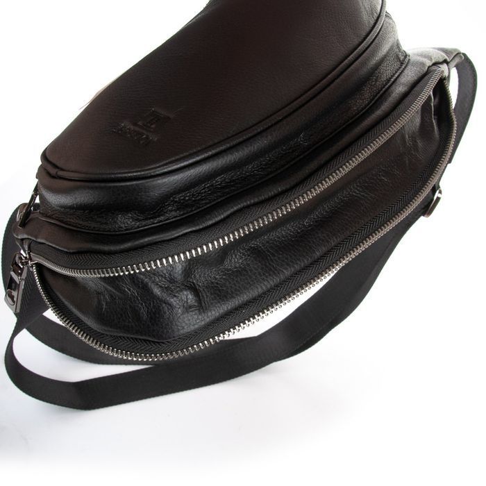Мужская кожаная сумка слинг BRETTON 9186-68 black купить недорого в Ты Купи