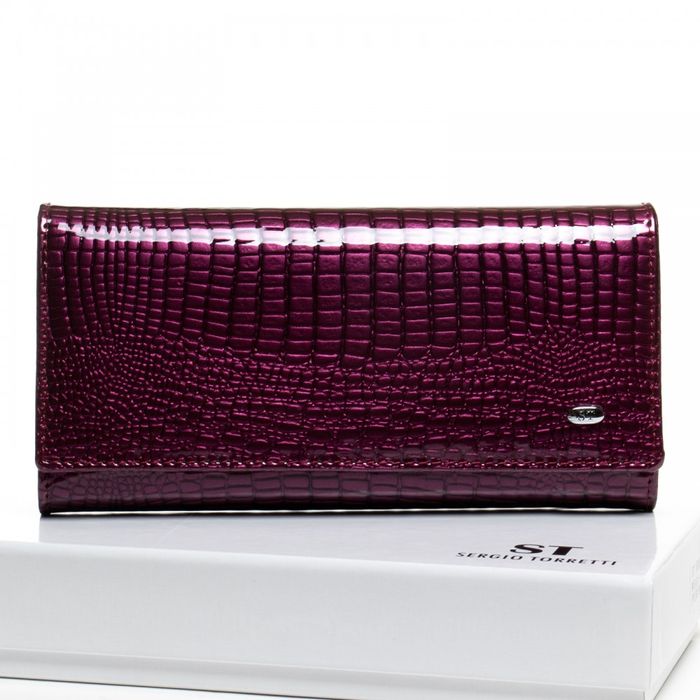 Кожаный женский кошелек LR SERGIO TORRETTI W501-2 purple купить недорого в Ты Купи
