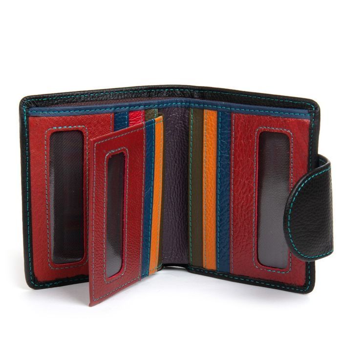 Женский кожаный кошелек Rainbow DR. BOND WRS-415-1 black купить недорого в Ты Купи