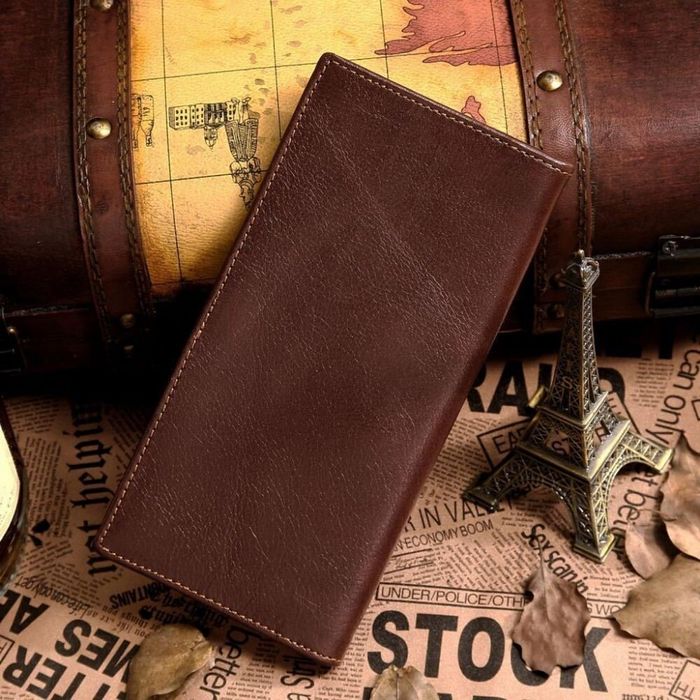 Чоловічий шкіряний гаманець Vintage 1412 Коричневий купити недорого в Ти Купи