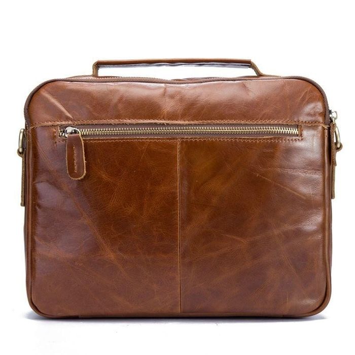 Кожаная коричневая сумка унисекс Bexhill bx6110 купити недорого в Ти Купи