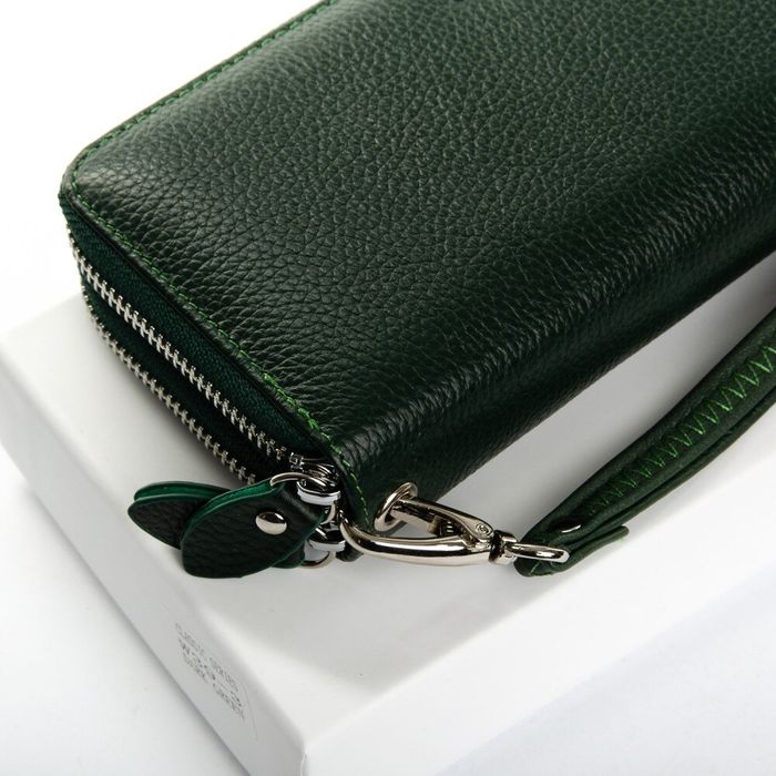 Жіночий гаманець-клатч Classic шкіра DR. BOND W39-3 dark-green купити недорого в Ти Купи