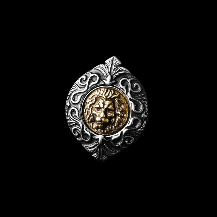 Кольцо цельнолитое Скифская Этника Золотой лев 125028014-7 купить недорого в Ты Купи