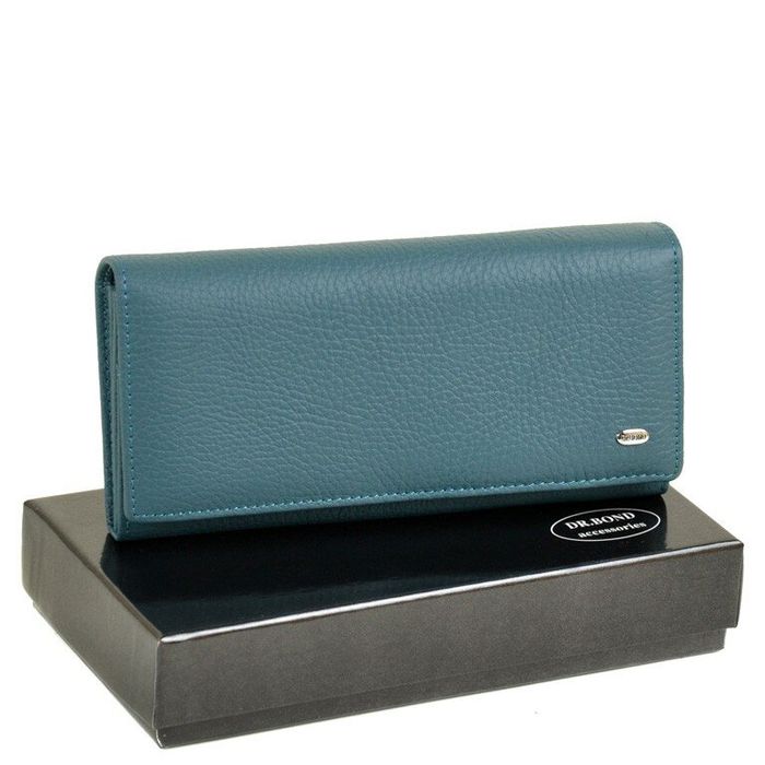 Шкіряний гаманець Classik DR. BOND W501 light-blue купити недорого в Ти Купи