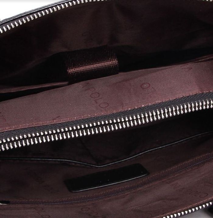 Чоловіча чорна ділова сумка Polo 6604-4 купити недорого в Ти Купи