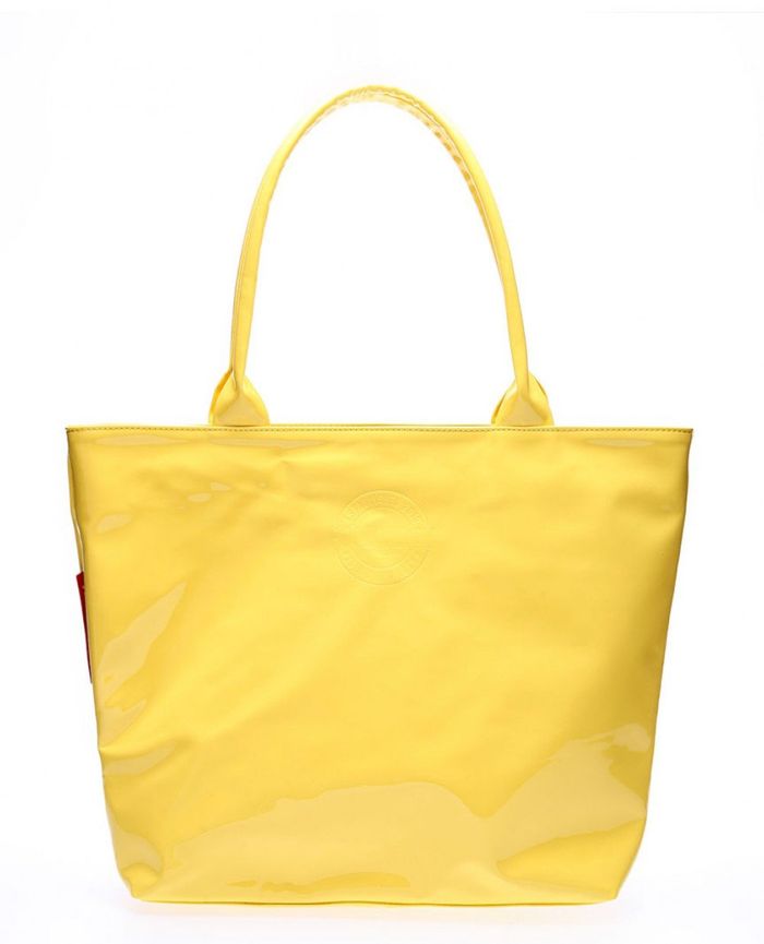 Лакированная женская сумочка Poolparty желтая купить недорого в Ты Купи