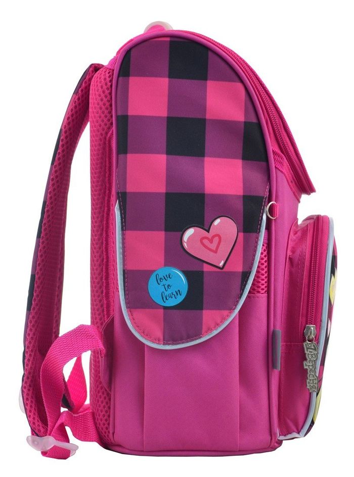 Шкільний каркасний рюкзак 1 Вересня 26х34х14 см 12 л для дівчаток H-11 Barbie red (555156) купити недорого в Ти Купи
