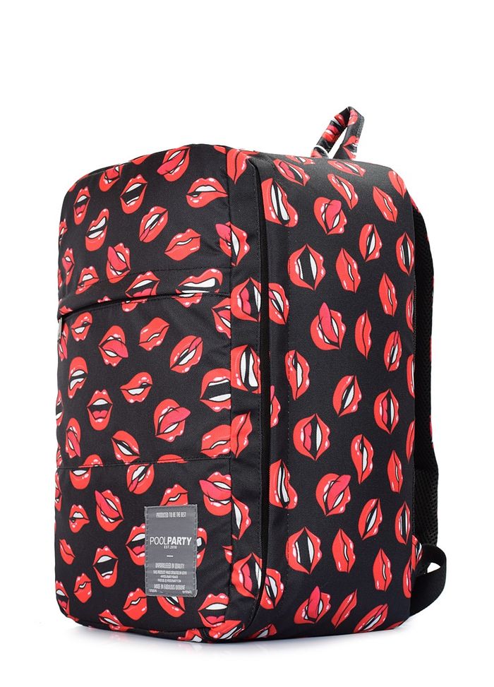 Рюкзак для ручной клади POOLPARTY Ryanair / Wizz Air / МАУ hub-lips-black купить недорого в Ты Купи
