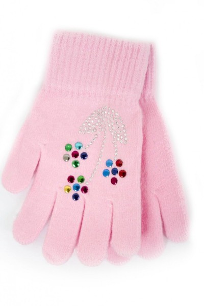 Перчатки детские вязаные светло-розовые 5661-8 купить недорого в Ты Купи