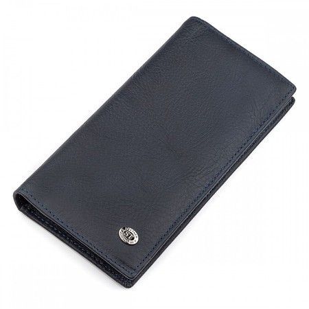 Кошелек из натуральной кожи ST Leather 18370 (ST148) Темно-синий купить недорого в Ты Купи