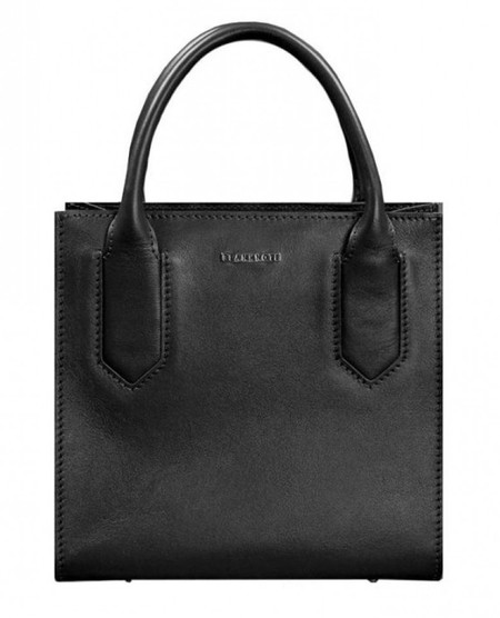Шкіряна жіноча сумка BlankNote чорна BN-BAG-28-G купити недорого в Ти Купи