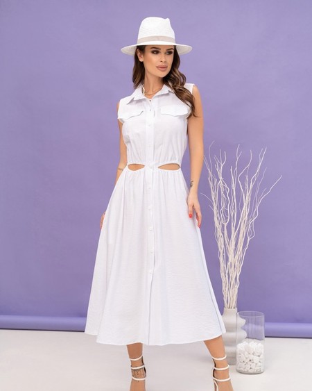 Платье ISSA PLUS 14080 L белый купить недорого в Ты Купи