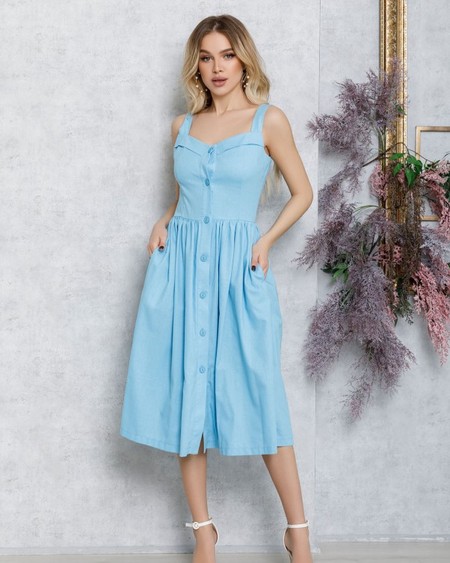 Платье ISSA PLUS 11782 XL голубой купить недорого в Ты Купи