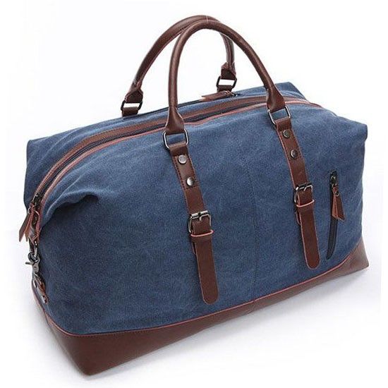 Дорожная синяя текстильная сумка Vintage 20083 купить недорого в Ты Купи