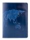 Кожаная обложка на паспорт HiArt PC-01 Crystal Space World Map Синий купить недорого в Ты Купи