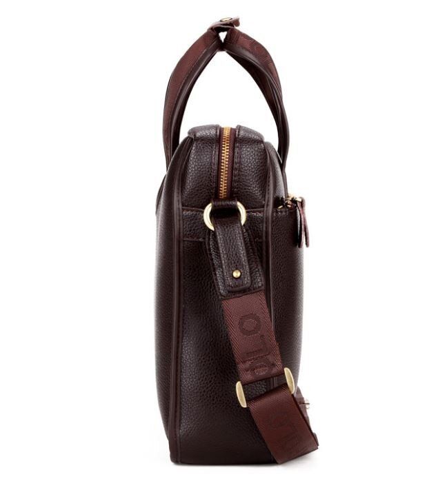 Мужская коричневая деловая сумка Polo 6607 купить недорого в Ты Купи