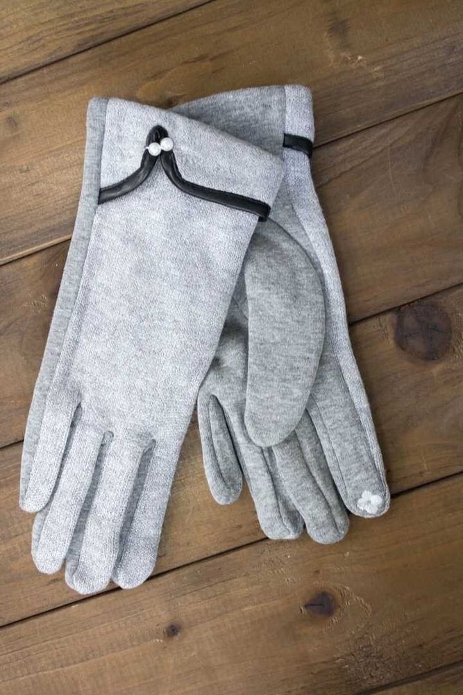 Жіночі сірі сенсорні стрейчеві рукавички 1805-2s1 S купити недорого в Ти Купи