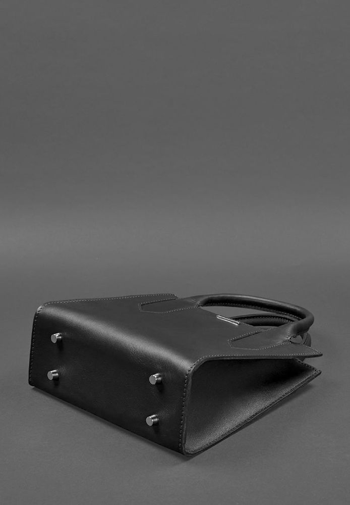 Шкіряна жіноча сумка BlankNote чорна BN-BAG-28-G купити недорого в Ти Купи