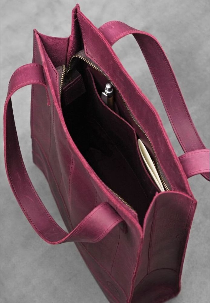 Жіноча шкіряна сумка BlankNote Бетсі бордова - BN-BAG-10-VIN-KR купити недорого в Ти Купи