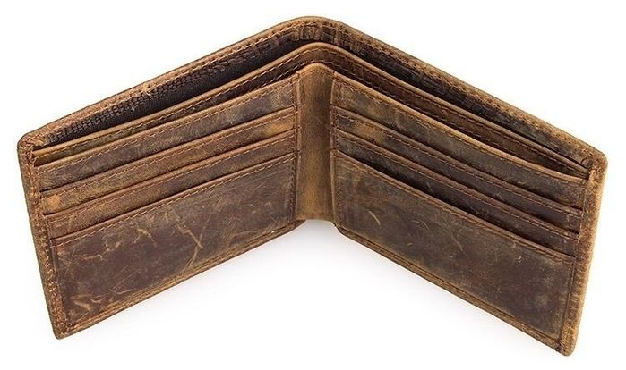 Чоловічий шкіряний гаманець Vintage 14380 Коричневий купити недорого в Ти Купи
