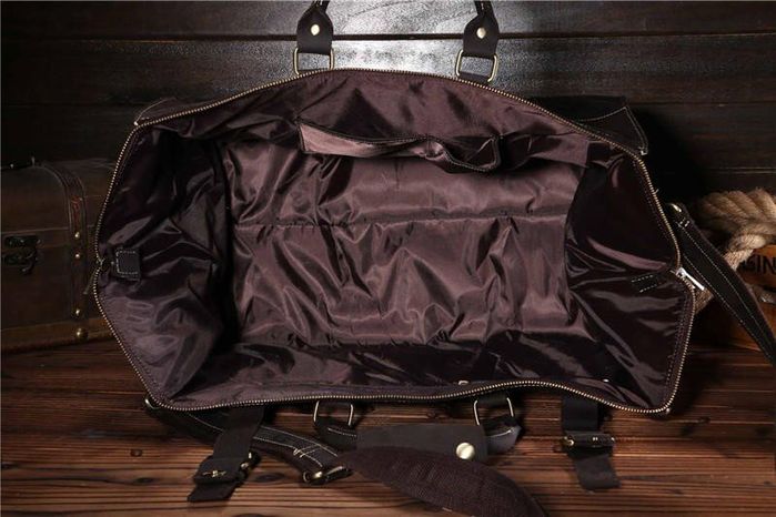 Дорожный кожаный саквояж Bexhill bx3151 Темно-коричневый купить недорого в Ты Купи