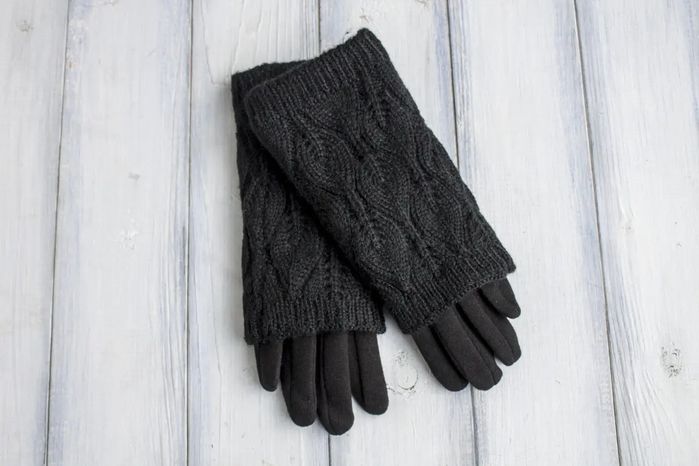 6,5 - Женские зимние черные перчатки купить недорого в Ты Купи