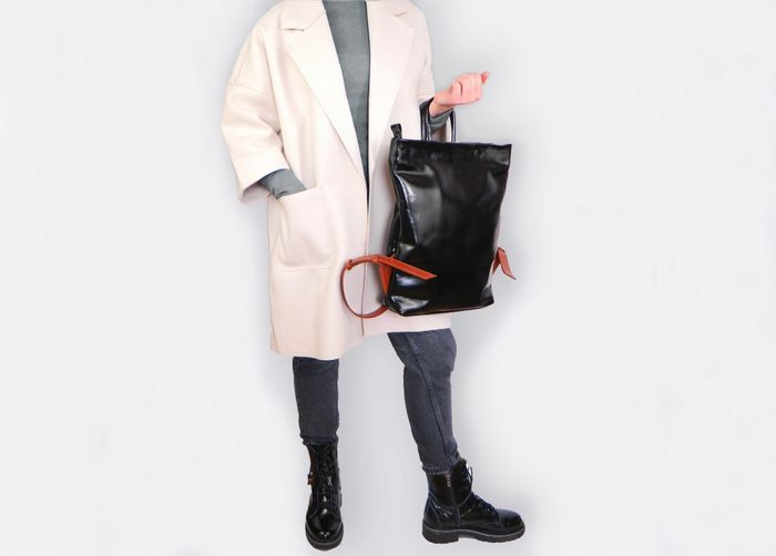 Женский кожаный рюкзак Svіtlana Zubko Glossa R04-01-lak-09 купить недорого в Ты Купи