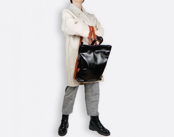 Женский кожаный рюкзак Svіtlana Zubko Glossa R04-01-lak-09 купить недорого в Ты Купи