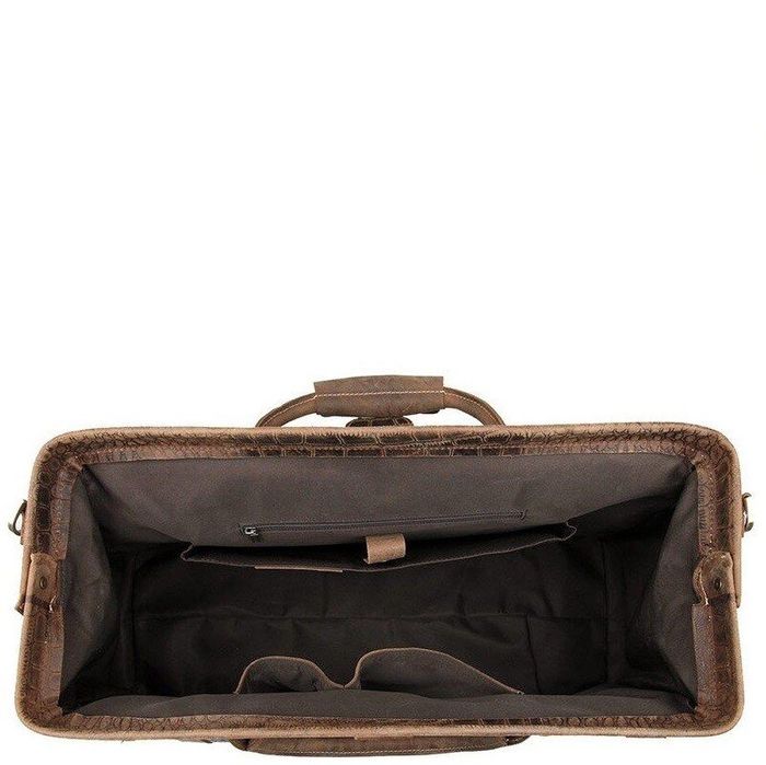 Дорожная кожаная сумка Vintage 14410 Коричневый купить недорого в Ты Купи