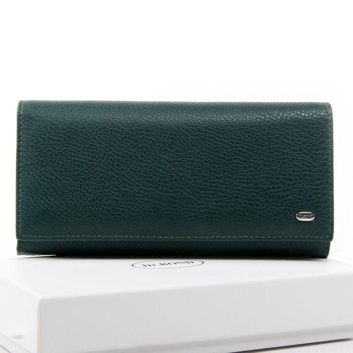 Жіночий шкіряний гаманець Classik DR. BOND W501 dark-green купити недорого в Ти Купи