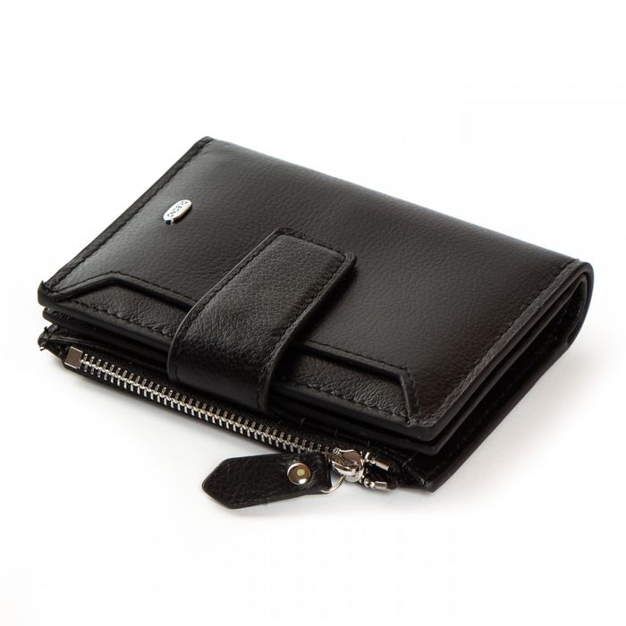 Шкіряний жіночий гаманець Classik DR. BOND WN-23-11 black купити недорого в Ти Купи
