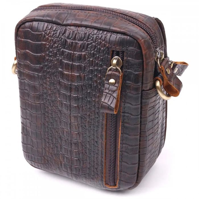 Мужская кожаная сумка через плечо Vintage 21300 купить недорого в Ты Купи