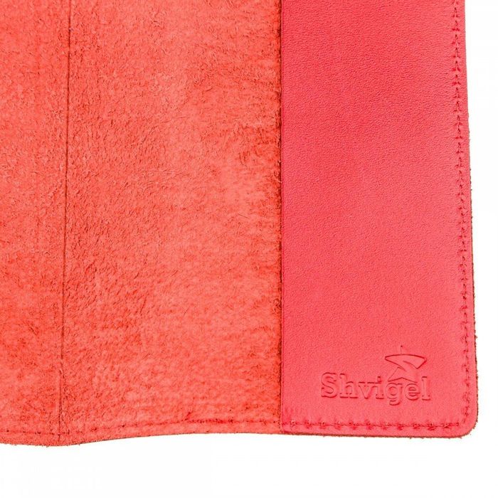 Красная женская обложка для паспорта из натуральной кожи Shvigel 13981 купить недорого в Ты Купи