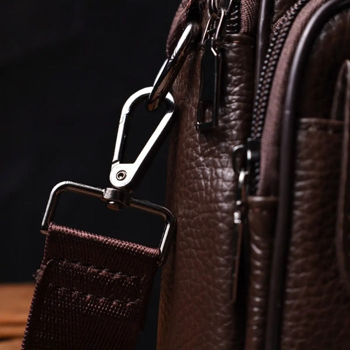 Кожаная мужская сумка через плечо Vintage 21952 купить недорого в Ты Купи