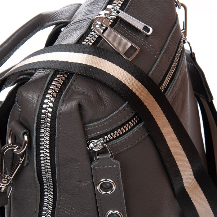Женская кожаный рюкзак ALEX RAI 8781-9 grey купить недорого в Ты Купи