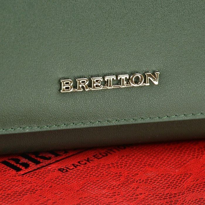 Кожаный кошелек Color Bretton W7237 green купить недорого в Ты Купи